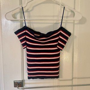 Red, White, and Blue Crop Top/Tube Top (Small)